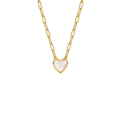 PAPER CLIP HEART NECKLACE