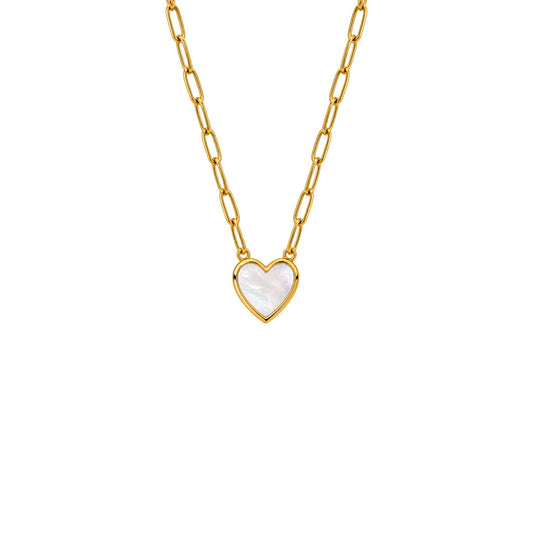 PAPER CLIP HEART NECKLACE
