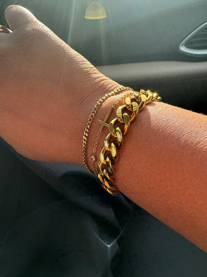 LARGE CURB CHAIN BRACELET 12mm