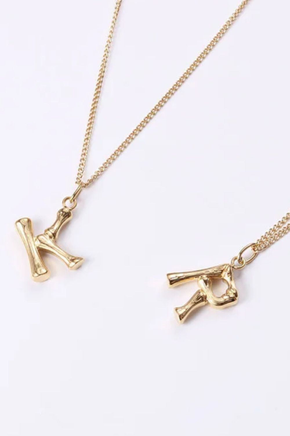 BAMBOO INITIAL NECKLACE