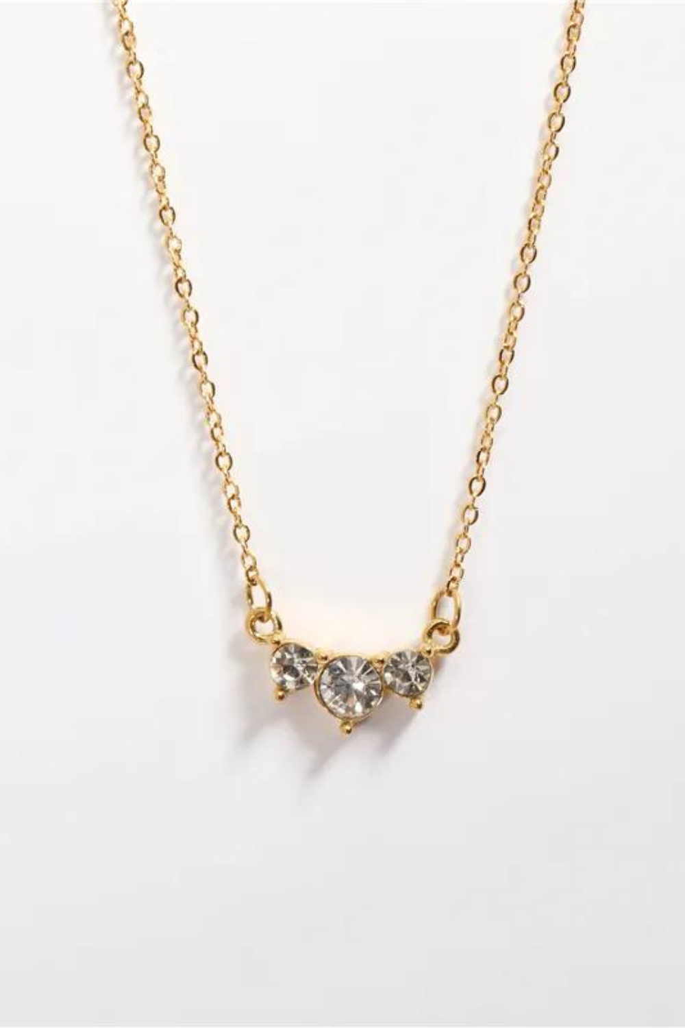 DAINTY THREE STONE NECKLACE