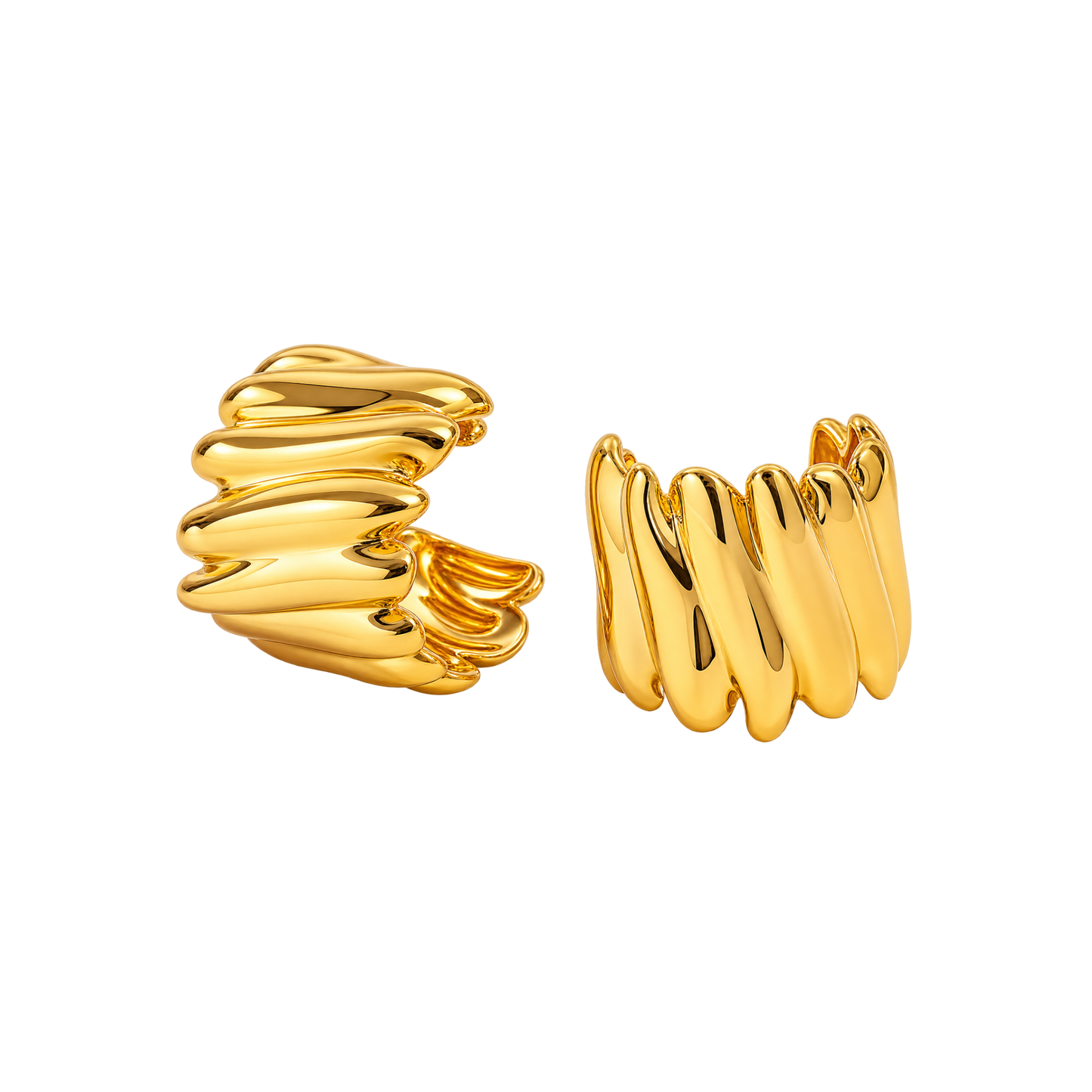 LARGE TEXTURED HOOPS