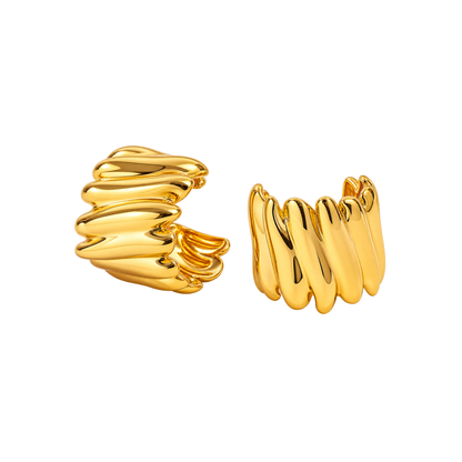 LARGE TEXTURED HOOPS