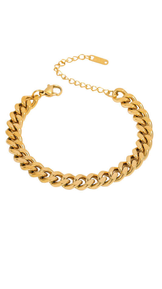 CURB CHAIN BRACELET (Gold or Silver)